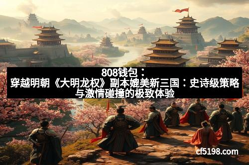 808钱包：穿越明朝《大明龙权》副本媲美新三国：史诗级策略与激情碰撞的极致体验